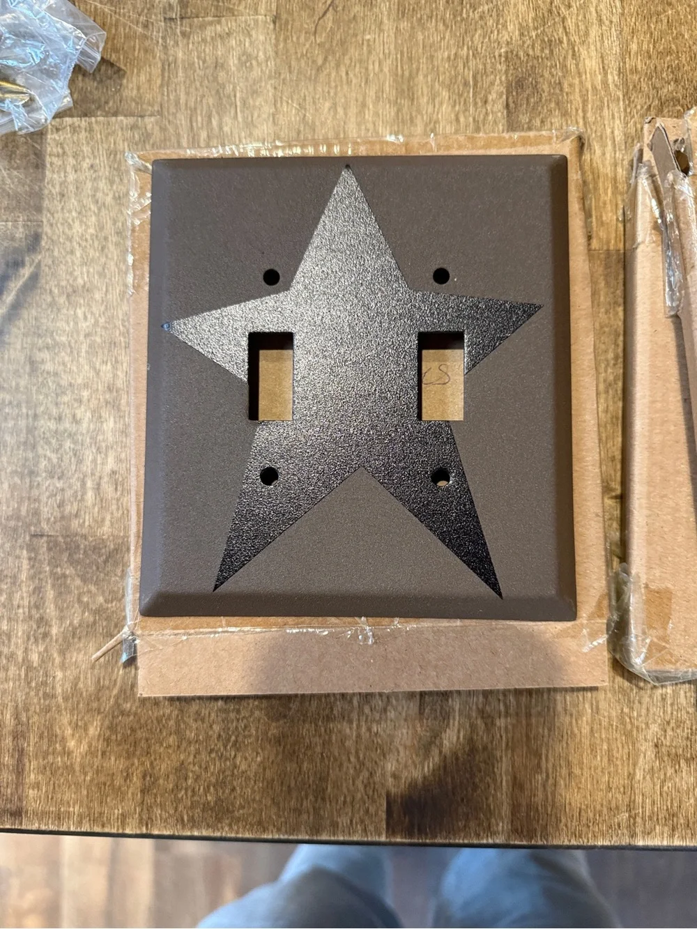 COUNTRY THEME Primitive Star Double Light Switch Cover (5)